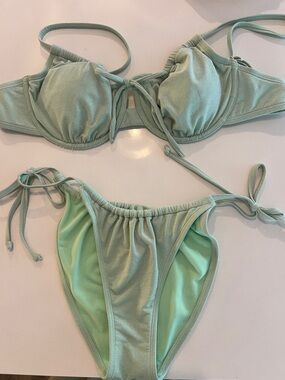 wild fable Mint Green Shimmer Bikini Bottoms